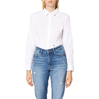 Obrázek Seidensticker Dámská halenka City košilová Slim Fit Krátký rukáv Uni Stretch, bílá