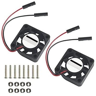 Obrázek MakerHawk 2 x Mini ventilátor bezkartáčový chladič dělicí rozhraní DC 3,3 V 5 30 7 mm kompatibilní s Raspberry Pi 2B / 3B + 4B a Zero/Zero W
