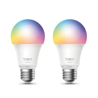 Obrázek Tapo L530E, chytrá Wi Fi LED lampa, vícebarevná, nastavitelná, E27, 8,7 W 806 lm, kompatibilní s Alexa a Google Home, 2 kusy (1 kus)