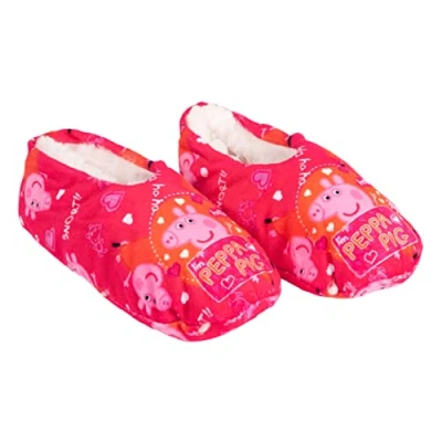 Obrázek United Labels Paw Patrol / prasátko Peppa baleríny pro dívky a chlapce ABS zimní domácí obuv s podšívkou Děti Nazouvací boty Pantofle, Tmavorůžová