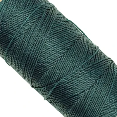 Obrázek LINHASITA, Cívka příze, navoskovaná, 100 g / 170 metrů, tloušťka: 1 mm, polyester, macramé 30 barev metros zelená láhev (VERDE BOTELLA)
