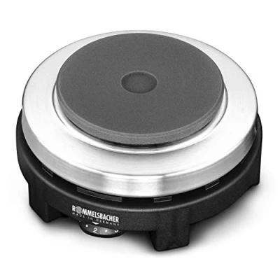 Obrázek ROMMELSBACHER Cestovní varná deska RK 501 Made in Germany, litinová topná Ø 80 mm, ideální pro cestování a kempování, plynule regulovatelná, ochrana proti přehřátí, navíjení kabelu, 500 W,
