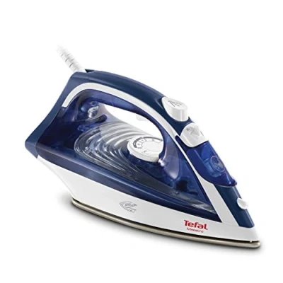 Obrázek Tefal Dampfbügeleisen FV1845 Maestro 2300 Watt 270 ml Wassertank Keramik Bügelsohle Dampfstoß 115 g/Min. Blau/ Weiß