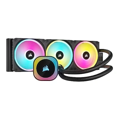 Obrázek Corsair iCUE LINK H150i RGB tekutý CPU chladič 360mm AIO QX120 ventilátor vhodný pro Intel® LGA 1700, AMD® AM5 System Hub obsažen černý