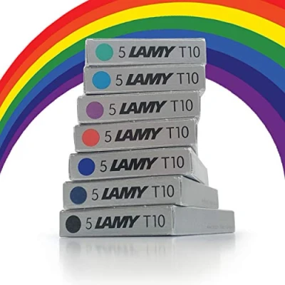 Obrázek Lamy T10 Füllfederhalter Tintenpatronen,Nachfüllpackung für alle Füllfederhalter,1 Packung jeder Farbe,7 Stück,35 Patronen mehrfarbig