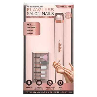 Obrázek Finishing Touch Flawless Salon Nails, profesionální sada na manikúru pro an at Home Experience, Files, Buffs, Shines and Polishes for Instantly Beautiful Nails
