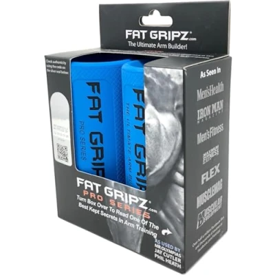 Obrázek Fat Gripz Pro silné bicepsy a paže, jednoduchý rychlý druh (vnější průměr 5,7 cm) rukojeti na činky