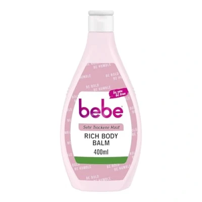 Obrázek Bebe Rich Body Balm (400 ml), rychle se vstřebávající tělové mléko s bambuckým máslem a včelím voskem pro velmi suchou pokožku, jemně voňavé zvlhčující