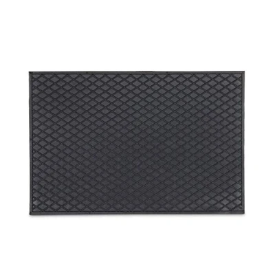 Obrázek Relaxdays gumová rohožka 60 x 40 cm, ze 100% gumového materiálu s protiskluzovou funkcí, pro zachycování nečistot, venkovní rohož jako na nečistoty a vstupní rohož,