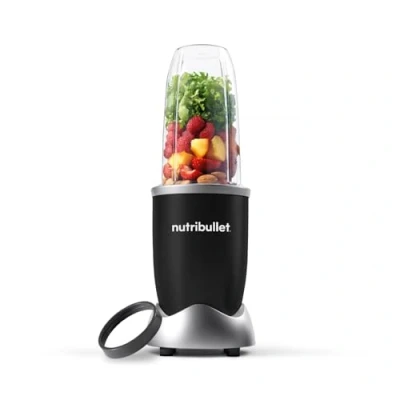 Obrázek nutribullet Pro, výkon 900 W, snadné a rychlé použití, kompaktní, čištění, s hrnkem 700 ml, smoothiemixér, smoothie Maker, elektrický mixér, NB904B, černý