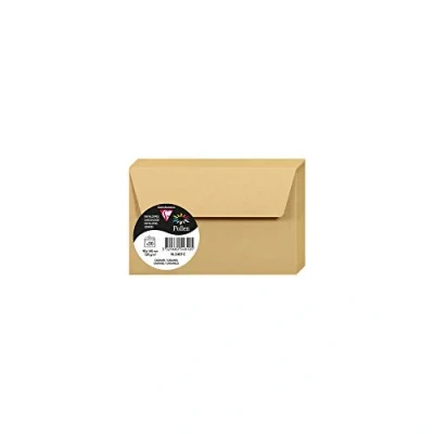 Obrázek Clairefontaine 5481C Packung mit 20 Umschläge Pollen 90 x 140 mm, 120g, ideal für Einladungen und Korrespondenz, Karamel, 1 Pack