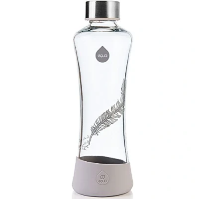Obrázek EQUA Skleněná láhev Feather 0,55 l na pití z borosilikátového skla 550 ml designová cesty sportovní