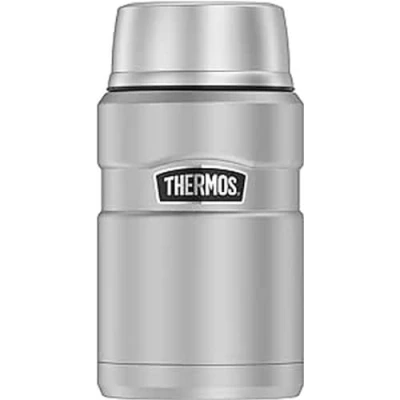 Obrázek Thermos STAINLESS KING FOOD JAR 0,71l, nerezová ocel, termoska z ušlechtilé oceli, 14 h horká / 24 studená, absolutně těsná na polévku, müsli, hrnce, termonádoba jídlo velká, lze mýt v myčce