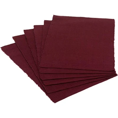 Obrázek DII Basic Everyday žebrované prostírání 100% bavlna 13 x 19 BlackBerry, 6dílná