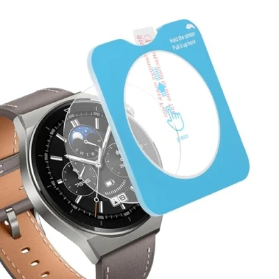 Obrázek kwmobile 2X ochranné sklo kompatibilní s Huawei Watch GT3 pro (46 mm) fólie tvrzené ochranná chytré hodinky ochrana displeje fitness tracker průhledná