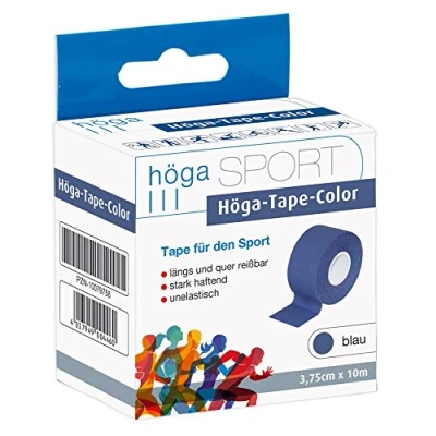Obrázek Höga páska Color, 3,75 cm x 10 m, modrá, sportovní páska, balení 1 ks (1 103 g)