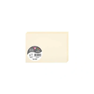 Obrázek Clairefontaine 2327C balení s 25 dvojitými kartami pyl, 210 g, ve formátu C6, 110 x 155 mm, slonovina