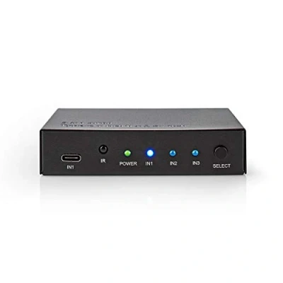 Obrázek Nedis HDMI™ Schalter 3 Port 1x USB C™ 2x Eingang Ausgang Schwarz