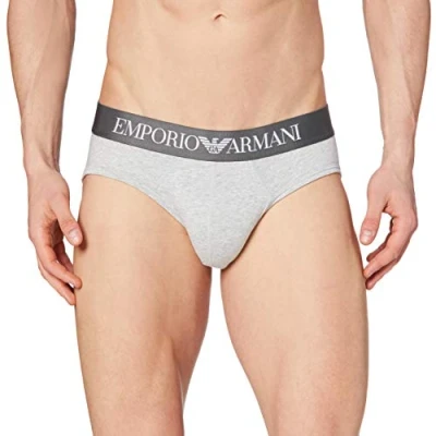 Obrázek Emporio Armani Pánské slipy Men&#039;s Basic Stretch Cotton, šedá melanž