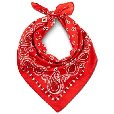 Obrázek Bandana Rot für Damen &amp; Herren Baumwolle Kopftücher Sommer Winter
