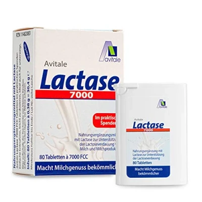Obrázek Avitale Lactase 7000 FCC, 80 tablet v dávkovači, 1 balení (1 x kusů)