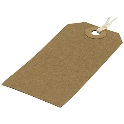 Obrázek Q CONNECT KF01597 přívěsek s pásková 82 X 41 mm 1000 kusů Gelbbraun