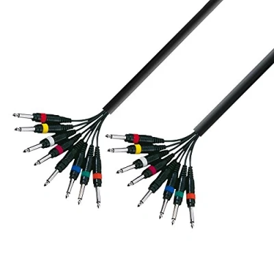Obrázek Adam Hall Instrumentální kabel řady 3 Star (8 x 6,3 mm mono jack na 8 jack), 5 m
