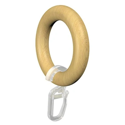 Obrázek Flair Deco Gardinenringe/prstence s Faltenhaken, Dřevo, buk lakovaná, 47/30 mm, 12 kusů
