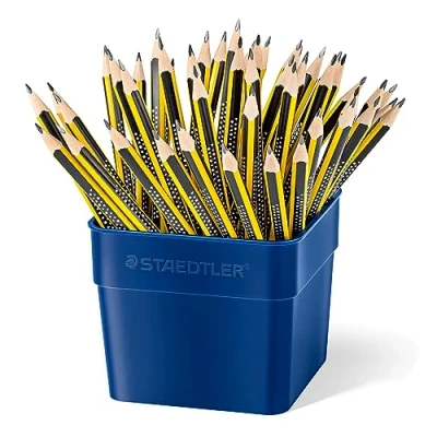 Obrázek STAEDTLER Tužka Noris, vysoká odolnost proti zlomení, ergonomický trojhranný tvar, protiskluzový měkký povrch, materiál Wopex, stupeň tvrdosti HB, balení se 48 tužkami, 183 T48