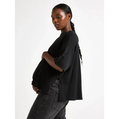 Obrázek Lindex MOM Jednoduché tričko, Ženy, Velikost: 52/54, Black