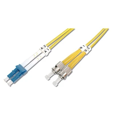 Obrázek DIGITUS DK 2931 05 kabel z optických vláken OS2 5 m LC na ST Duplex LWL 1/10 Gbit/s SM Singlemode optické vlákno LAN typ vlákna: 9/125 µ žlutý (žlutý)