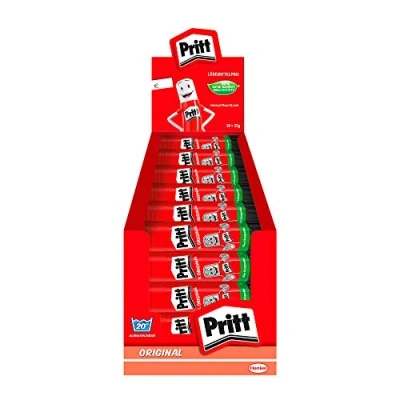 Obrázek Pritt Lepidlo, bezpečné lepidlo vhodné pro děti umění a kutilské práce, silné do školy kanceláře, 24 x 22 g tužka