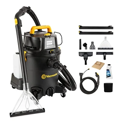 Obrázek Vacmaster VK1323PFR 1300 W, 23 l, 3 v 1, mokrý suchý vysavač s designem dvojité nádrže, čistič podlah pro tvrdé podlahy, koberce, čisticí stroj na koberce