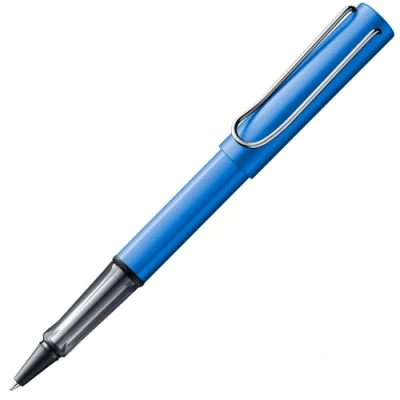 Obrázek Lamy AL star oceanblue kuličkové pero lehká tužka s průhlednou, ergonomickou rukojetí a šířkou tahu M kryt z hliníku náplní pro inkoustové 63 šířka linky v černé barvě