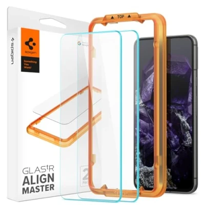 Obrázek Spigen AlignMaster ochranná fólie kompatibilní s Google Pixel 8, 2 kusy, odolná proti poškrábání, tvrdosti 9H