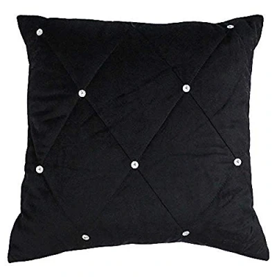 Obrázek Paoletti New Diamante C/CASE 45X45 Black, Polyester, Schwarz, 45x45cm