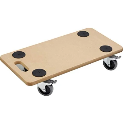 Obrázek Metafranc přepravní vozík 590 x 290 mm nosnost 200 kg MDF deska PP kola / nábytkový skútr s brzdou pomůcka pro stěhování přepravu nábytku