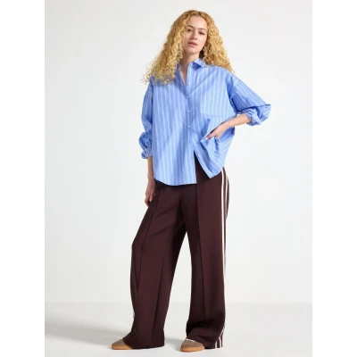 Obrázek Lindex WIDE Teplákové kalhoty, Ženy, Velikost: 34, Dark dusty red