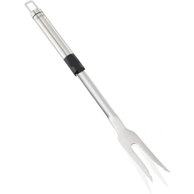 Obrázek Leifheit vidlička na maso série ProLine, špičatá 37 cm, grilovací z nerezové oceli, oválná rukojeť pro příjemnou manipulaci, příbor porcování, servírovací s praktickým