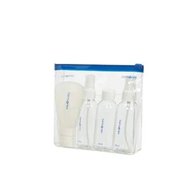 Obrázek Samsonite Global Travel Accessories, sada se 4 cestovní láhve, 17 cm, průhledné (translucent), Translucent., Organizér na kufr