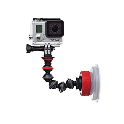 Obrázek JOBY Přísavka JB01329 BWW a rameno GorillaPod (pro GoPro / akční videokamery, přísavkový držák pro kamery, Quick Twist Lock snadné nastavení) černý