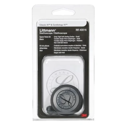 Obrázek 3M Littmann Stetoskop, sada náhradních dílů, Classic III, Cardiology IV a CORE, 40016, černá