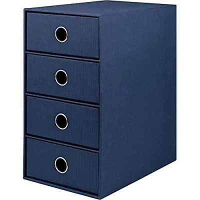 Obrázek Rössler Papier 1524452904 S.O.H. O. 4dílný box se zásuvkami pro DIN A5, s otvorem držadlo, navy, 250 x 175 320 mm, 1 kus