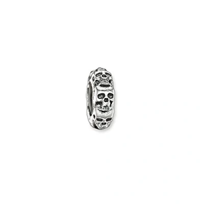 Obrázek Thomas Sabo Unisex zarážka pro řetízek náramek Karma Beads 925 sterlingové stříbro KS0008 648 12, stříbro, černěné, křemík, Bez drahokamu