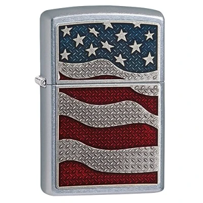 Obrázek Zippo 60003611 Stars and Stripes Emblem benzínový zapalovač, mosaz, transparentní, 6 x 8 cm