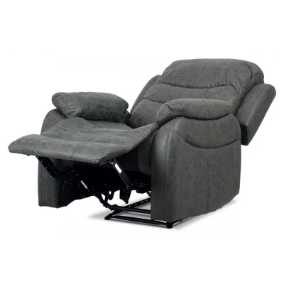 Obrázek TV a relaxační křeslo, manuální polohování, potah šedá látka v dekoru vintage ků 4086 GREY