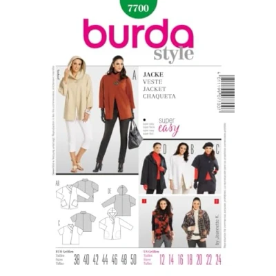 Obrázek Burda Střih 7700 Bunda, Chaqueta vel. 38 50