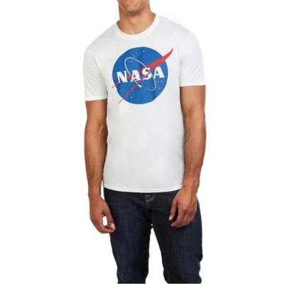 Obrázek Nasa Herren Circle Logo T Shirt, Weiß (White White), Small