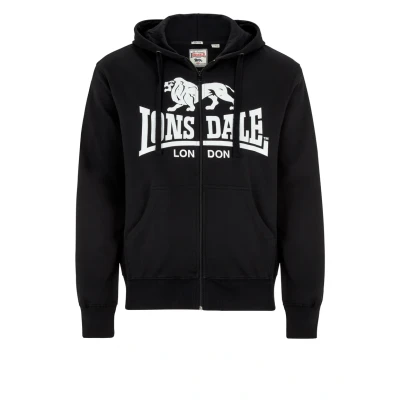 Obrázek Lonsdale Pánská mikina Slim Fit Hooded Zip Krafty, černá