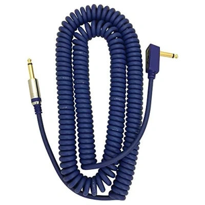 Obrázek Vox VCC090BL 9m Vintage Coiled Cable with Mesh Carry Bag modrý